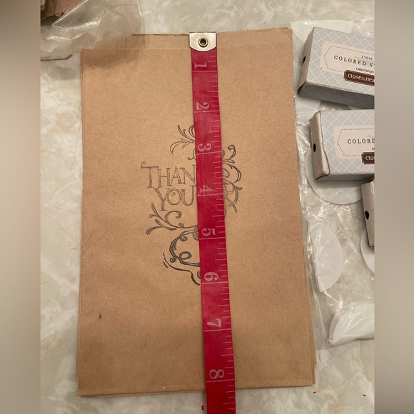 LOT of Craft Supplies colored staples, paperbag,party bag, sticker letter square - Picture 11 of 14